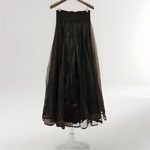 Vintage Catherine Coatney Long Black Skirt Goth Punk Rock 90s